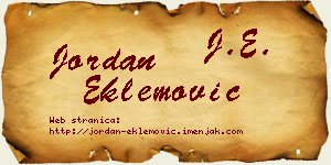 Jordan Eklemović vizit kartica